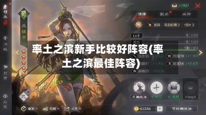 率土之滨新手比较好阵容(率土之滨最佳阵容)