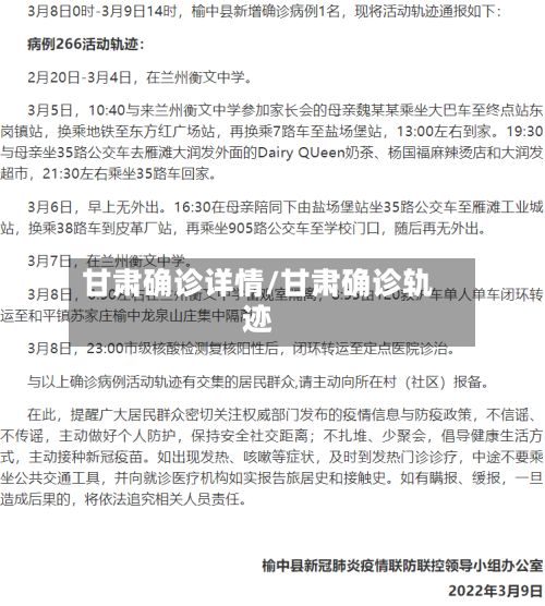 甘肃确诊详情/甘肃确诊轨迹