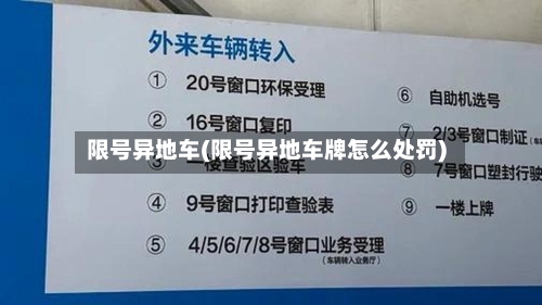 限号异地车(限号异地车牌怎么处罚)-第2张图片
