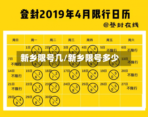 新乡限号几/新乡限号多少
