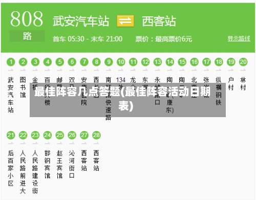 最佳阵容几点答题(最佳阵容活动日期表)