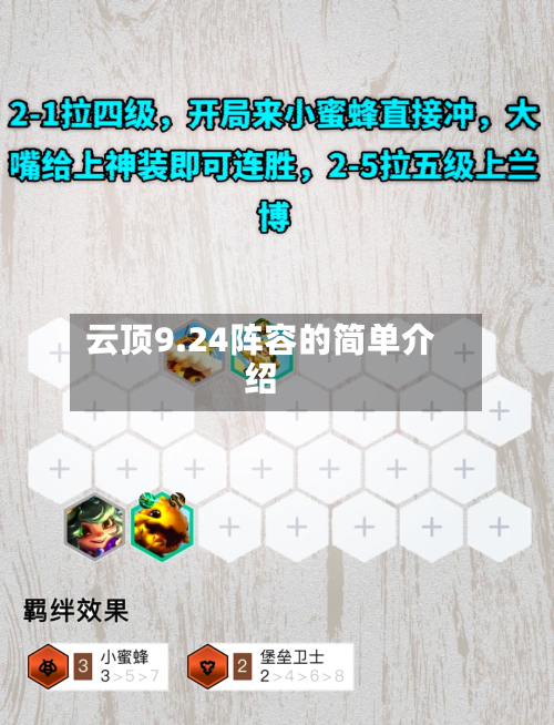 云顶9.24阵容的简单介绍-第2张图片