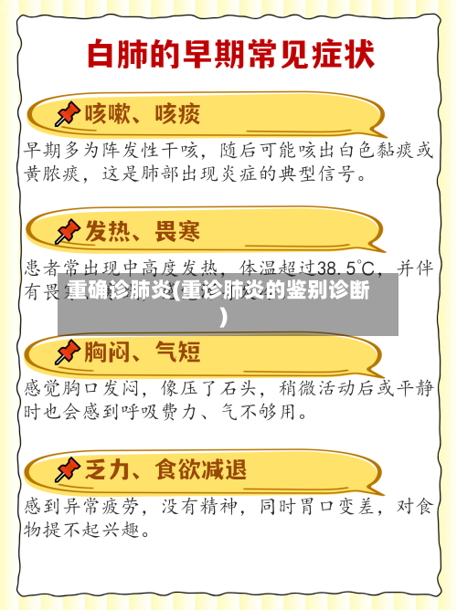 重确诊肺炎(重诊肺炎的鉴别诊断)-第2张图片