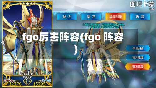 fgo厉害阵容(fgo 阵容)