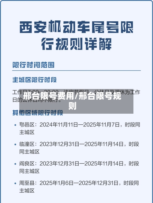 邢台限号费用/邢台限号规则-第2张图片