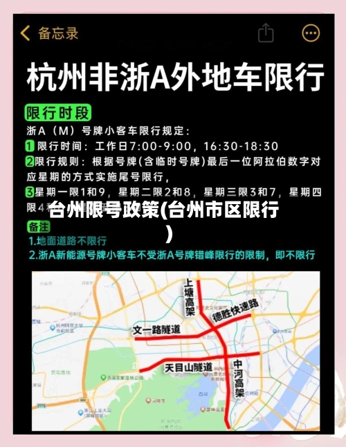 台州限号政策(台州市区限行)