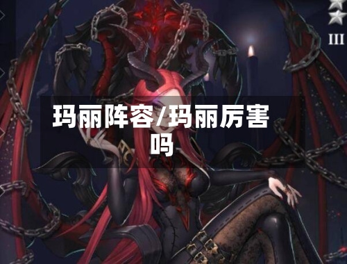 玛丽阵容/玛丽厉害吗