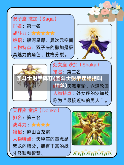 圣斗士射手阵容(圣斗士射手座绝招叫什么)-第3张图片