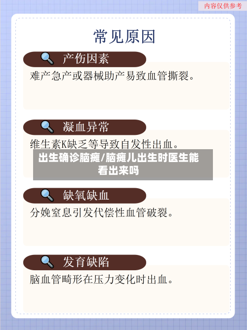 出生确诊脑瘫/脑瘫儿出生时医生能看出来吗