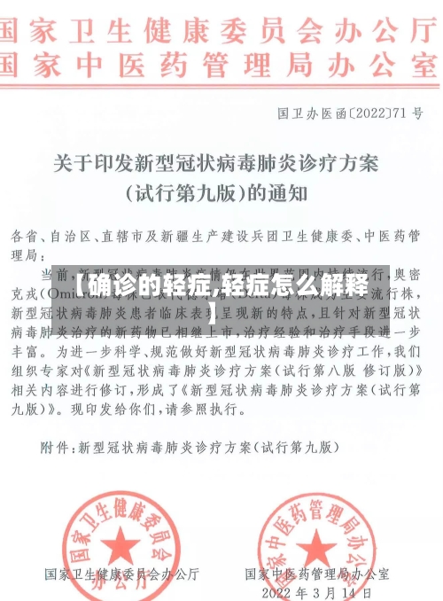 【确诊的轻症,轻症怎么解释】-第3张图片