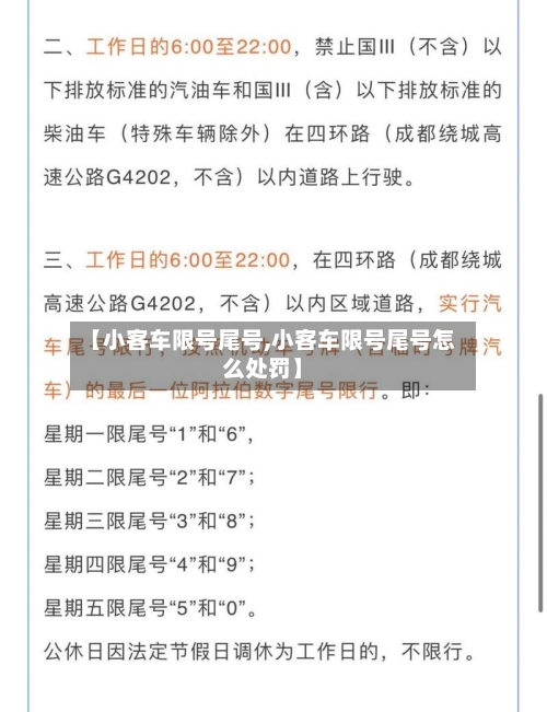 【小客车限号尾号,小客车限号尾号怎么处罚】-第2张图片