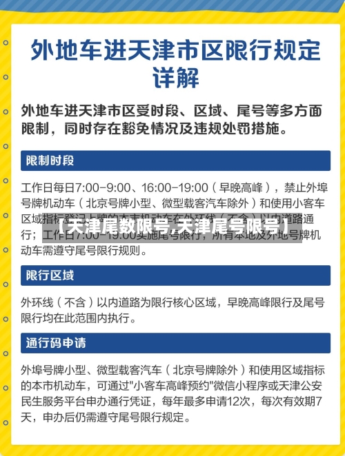 【天津尾数限号,天津尾号限号】-第2张图片