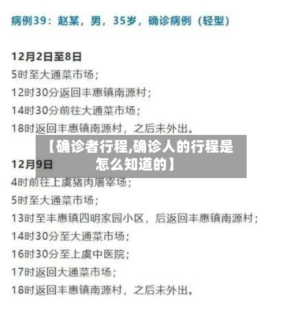 【确诊者行程,确诊人的行程是怎么知道的】-第3张图片