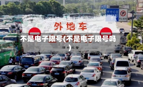 不是电子限号(不是电子限号吗)-第2张图片