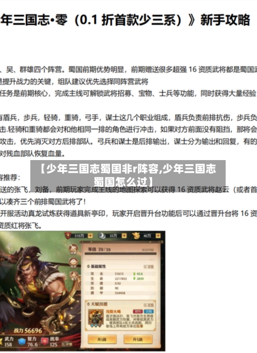【少年三国志蜀国非r阵容,少年三国志蜀国怎么过】-第3张图片