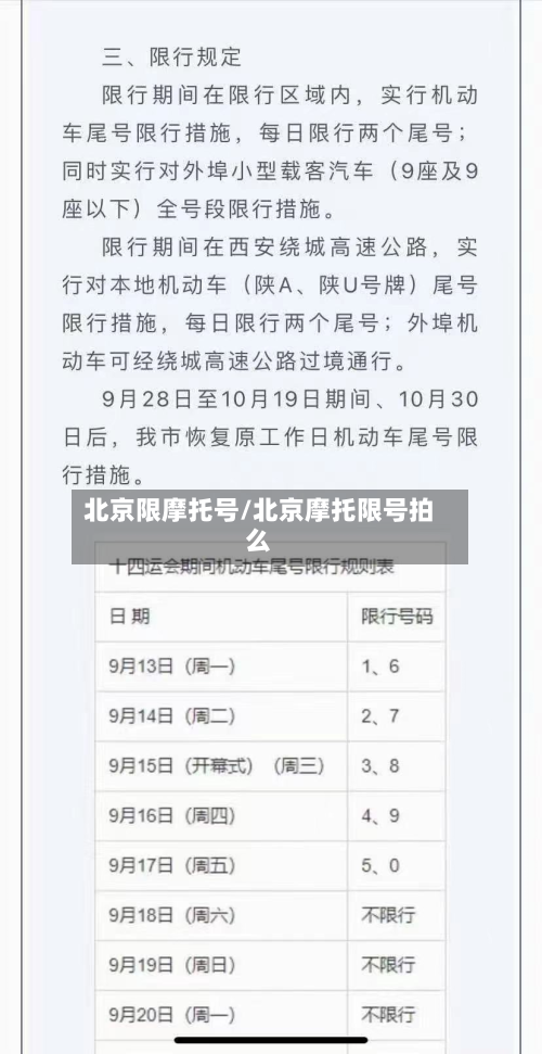 北京限摩托号/北京摩托限号拍么