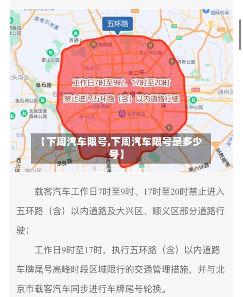【下周汽车限号,下周汽车限号是多少号】-第3张图片