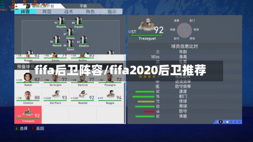 fifa后卫阵容/fifa2020后卫推荐