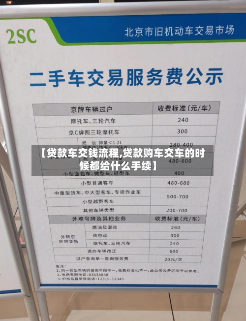 【贷款车交钱流程,贷款购车交车的时候都给什么手续】-第3张图片