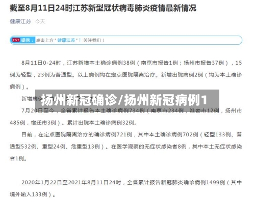 扬州新冠确诊/扬州新冠病例1-第2张图片