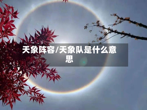 天象阵容/天象队是什么意思