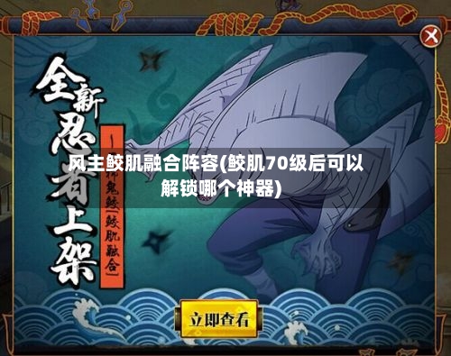 风主鲛肌融合阵容(鲛肌70级后可以解锁哪个神器)