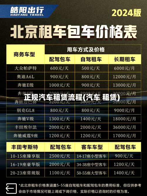 正规汽车租赁流程(汽车 租赁)-第3张图片