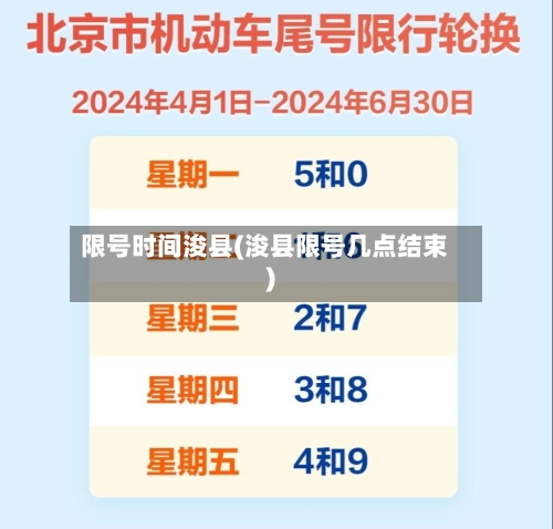 限号时间浚县(浚县限号几点结束)-第2张图片