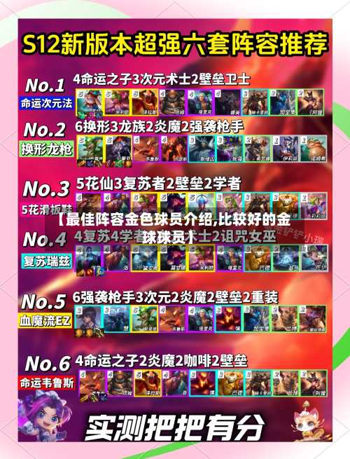 【最佳阵容金色球员介绍,比较好的金球球员】