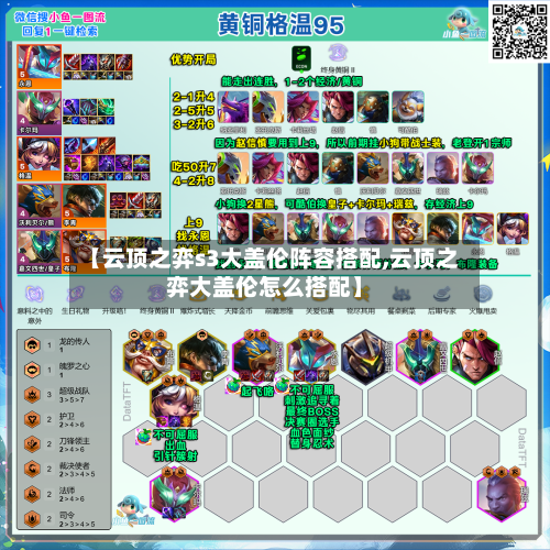 【云顶之弈s3大盖伦阵容搭配,云顶之弈大盖伦怎么搭配】-第3张图片
