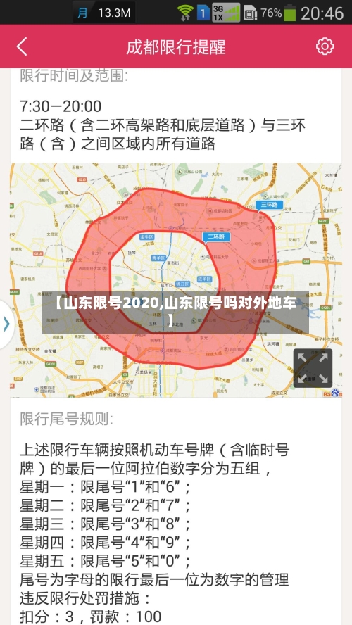 【山东限号2020,山东限号吗对外地车】