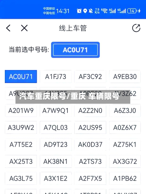 汽车重庆限号/重庆 车辆限号-第2张图片