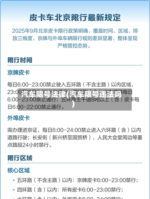 汽车限号法律(汽车限号违法吗)-第3张图片