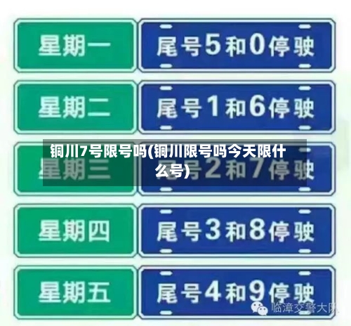 铜川7号限号吗(铜川限号吗今天限什么号)
