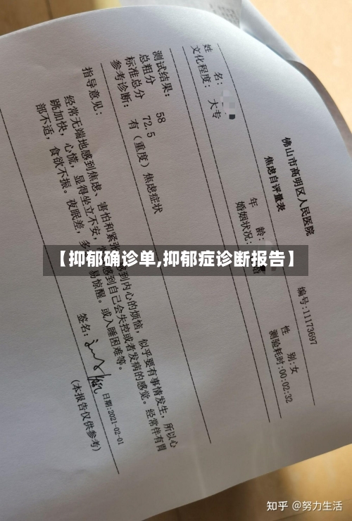 【抑郁确诊单,抑郁症诊断报告】-第3张图片