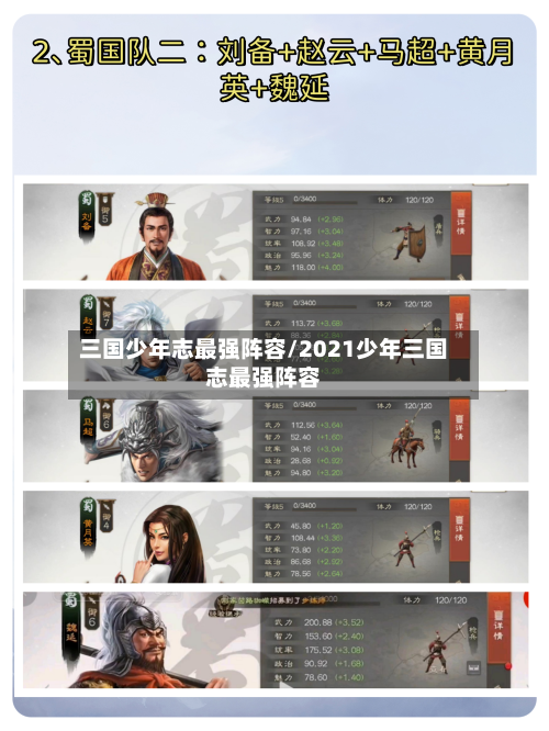 三国少年志最强阵容/2021少年三国志最强阵容-第3张图片