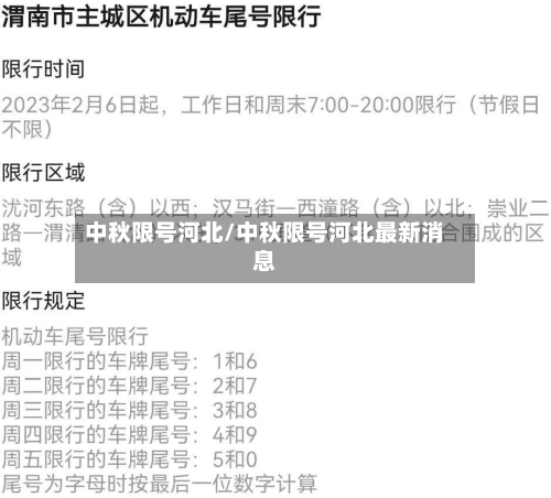 中秋限号河北/中秋限号河北最新消息-第2张图片