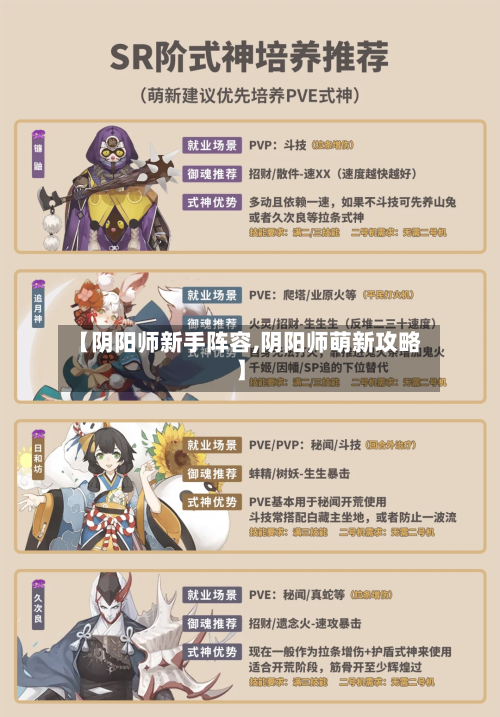 【阴阳师新手阵容,阴阳师萌新攻略】-第2张图片