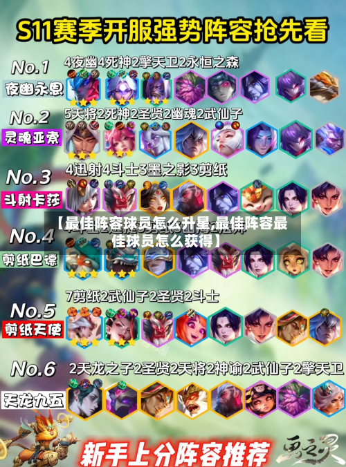 【最佳阵容球员怎么升星,最佳阵容最佳球员怎么获得】-第2张图片