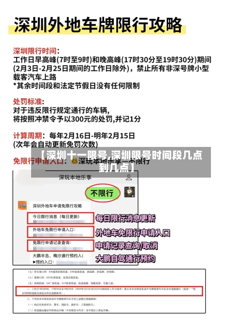 【深圳十一限号,深圳限号时间段几点到几点】