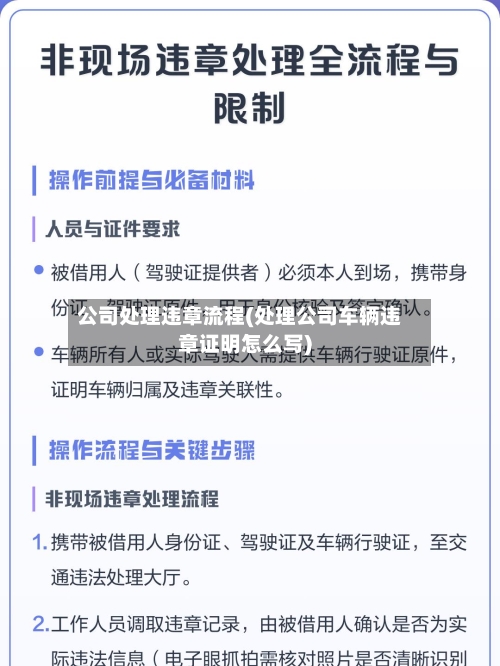 公司处理违章流程(处理公司车辆违章证明怎么写)-第2张图片