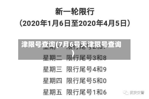 津限号查询(7月6号天津限号查询)-第2张图片