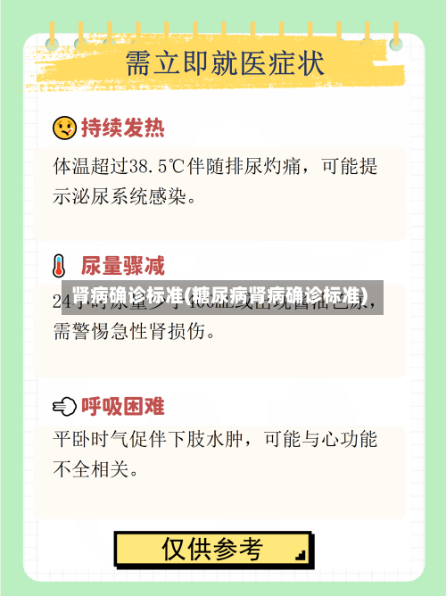 肾病确诊标准(糖尿病肾病确诊标准)
