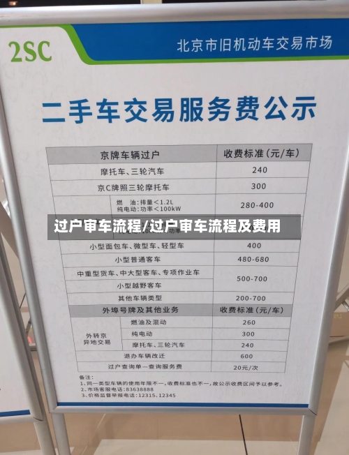 过户审车流程/过户审车流程及费用-第3张图片