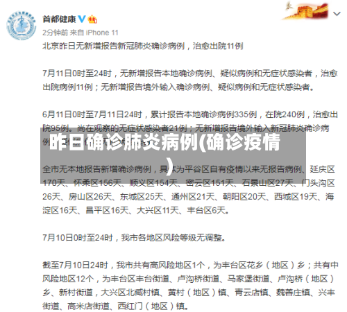 昨日确诊肺炎病例(确诊疫情)-第2张图片
