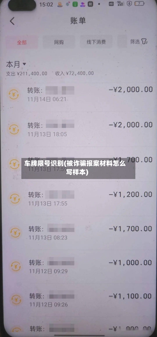 车牌限号识别(被诈骗报案材料怎么写样本)-第3张图片
