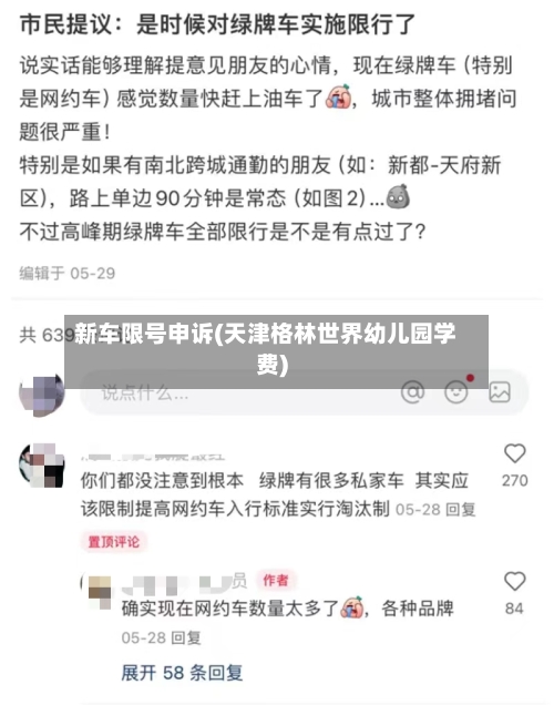 新车限号申诉(天津格林世界幼儿园学费)