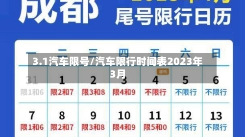 3.1汽车限号/汽车限行时间表2023年3月-第3张图片