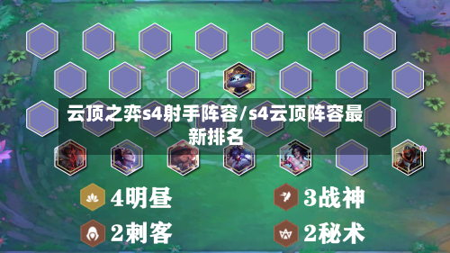云顶之弈s4射手阵容/s4云顶阵容最新排名