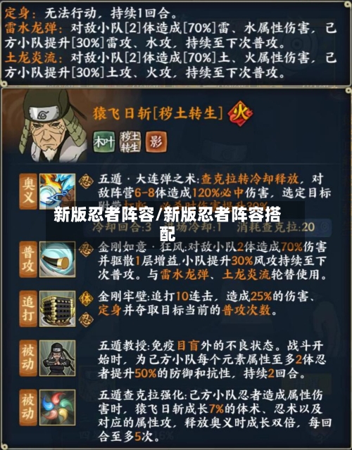 新版忍者阵容/新版忍者阵容搭配-第3张图片